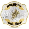 Montana Silversmiths Scalloped Champion Bullriding Belt Buckle
