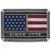 Montana Silversmiths Trimmed Square American Flag Attitude Belt Buckle