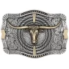 Montana Silversmiths Men's Roping Ready Longhorn Attitude Belt Buckle