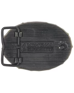 Montana Silversmiths Men's Brass Buglers Elk Heritage Attitude Belt Buckle -Montana Silversmiths 2000387095 040 P2