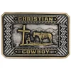 Montana Silversmiths Men's Beaming Christian Cowboy Attitude Buckle
