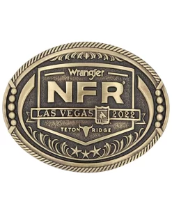 Montana Silversmiths Men's Bronze 2022 National Finals Rodeo Oval Belt Buckle
