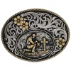 Montana Silversmiths Christian Cowboy In The Wilderness Attitude Belt Buckle