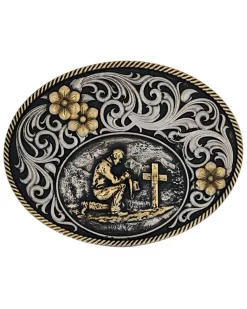 Montana Silversmiths Christian Cowboy In The Wilderness Attitude Belt Buckle