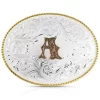 Montana Silversmiths Classic Western Oval Two-Tone Initial Belt Buckle - A