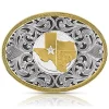 Montana Silversmiths Lone Star Texas State Belt Buckle