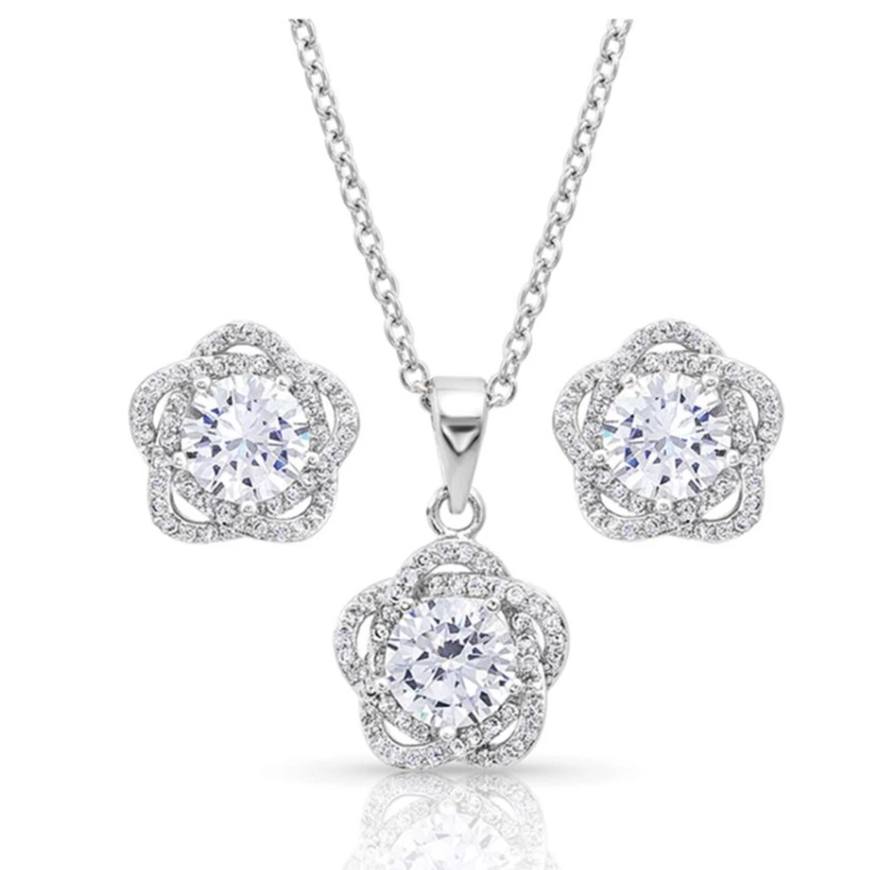 Montana Silversmiths Montana Silversmith Starlight Flower Jewelry Set 1 Montana Silversmiths Montana Silversmith Starlight Flower Jewelry Set