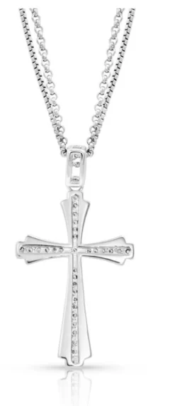 Montana Silversmiths Montana Silversmith Faith In Starlight Cross Necklace