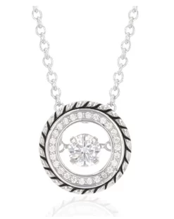 Montana Silversmiths Dancing Arena Clear Stone Necklace