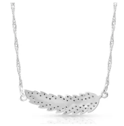 Montana Silversmiths Curved Feather Glitter Necklace