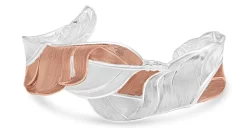 Montana Silversmiths Twisted Rose Feather Cuff Bracelet