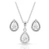 Montana Silversmiths Arctic Rain Teardrop Jewelry Set