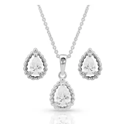 Montana Silversmiths Arctic Rain Teardrop Jewelry Set