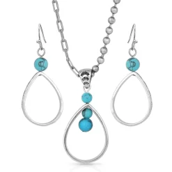 Montana Silversmiths Dow To Earth Teardrop Jewelry Set