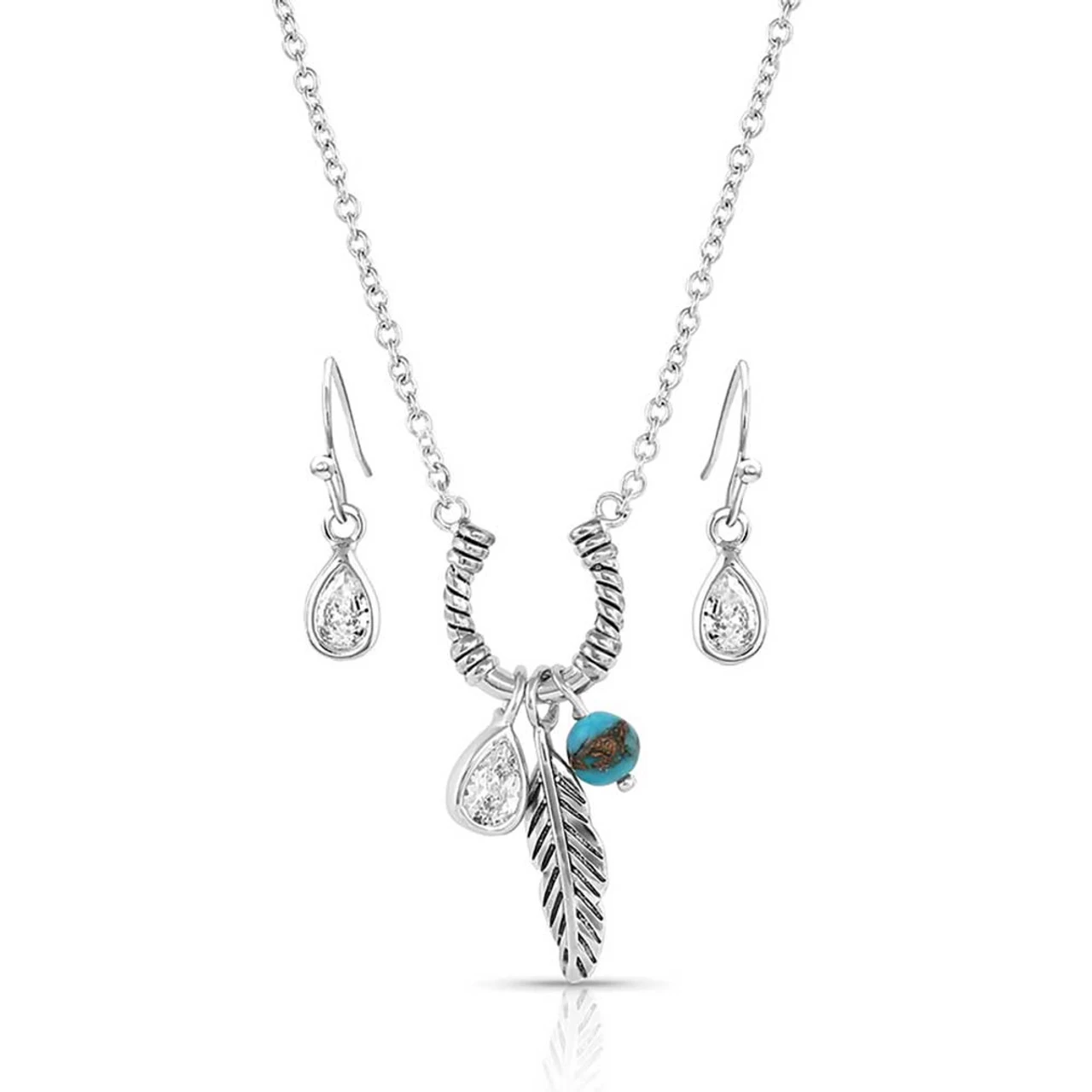 Montana Silversmiths Lucky's Charming Horseshoe Jewlery Set 1 Montana Silversmiths Lucky's Charming Horseshoe Jewlery Set