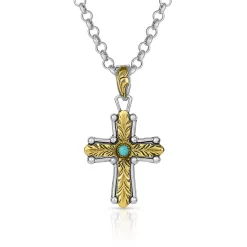 Montana Silversmiths At The Center Of Faith Cross Necklace