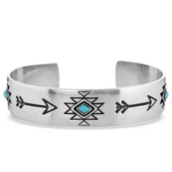 Montana Silversmiths Only Forward Turquoise Silver Cuff Bracelet