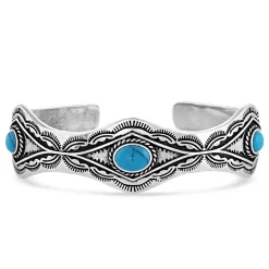 Montana Silversmiths Seeing Eye Aztec Silver Cuff Bracelet