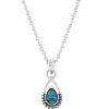 Montana Silversmiths Touch Of Turquoise Teardrop Necklace