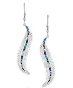 Montana Silversmiths Breaking Trail Feather Earrings