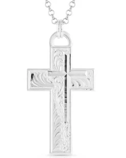 Montana Silversmiths Silver Artistry Faith Cross Necklace