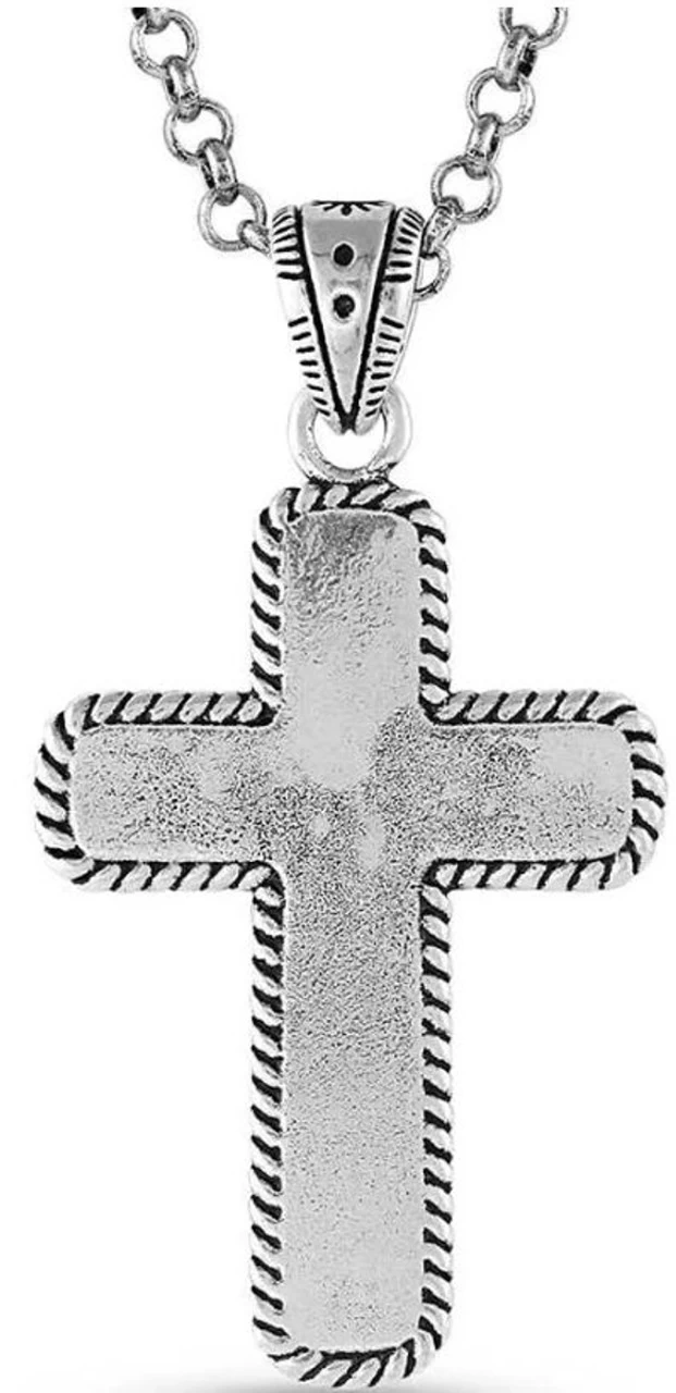 Montana Silversmiths Faith On Point Turquoise Cross Necklace 2 Montana Silversmiths Faith On Point Turquoise Cross Necklace - Image 2