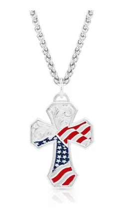 Montana Silversmiths Blessed American Made Cross Necklace