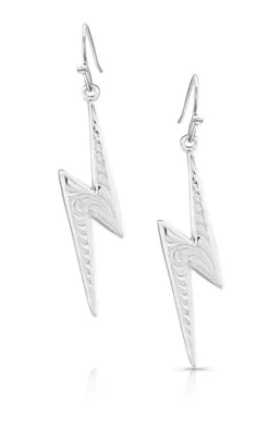 Montana Silversmiths Lightening Strike Silver Artistry Earrings