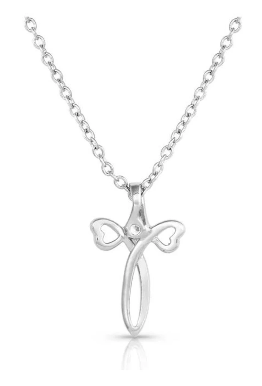 Montana Silversmiths Love Between Faith Cross Necklace 2 Montana Silversmiths Love Between Faith Cross Necklace - Image 2