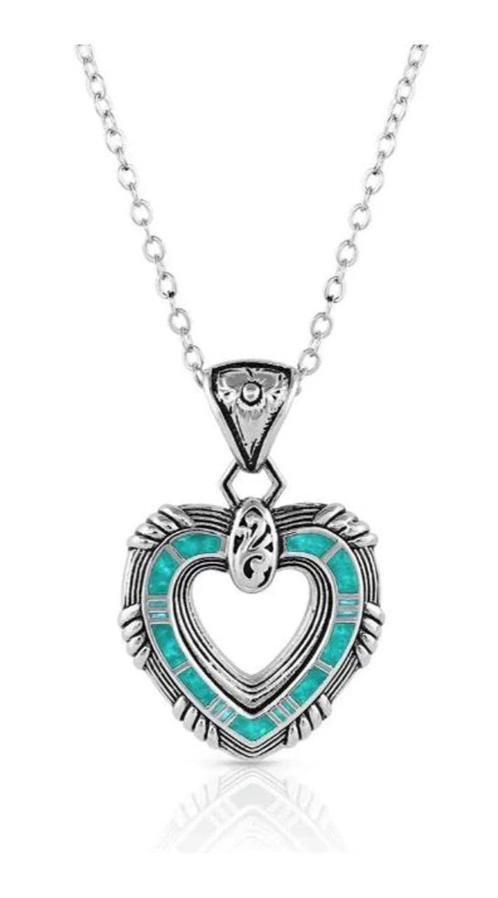 Montana Silversmiths Love Conquers All Heart Necklace 1 Montana Silversmiths Love Conquers All Heart Necklace