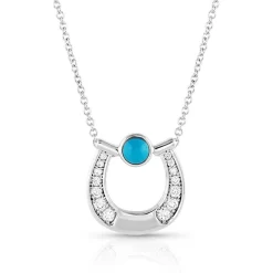 Montana Silversmiths Destined Luck Turquoise Crystal Necklace