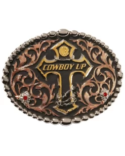 Montana Silversmiths Cowboy Up Cross Buckle