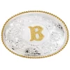 Montana Silversmiths Men's Initial "B" Buckle