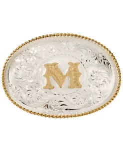 Montana Silversmiths Men's Initial "M" Buckle
