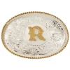 Montana Silversmiths Men's Initial "R" Buckle