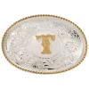Montana Silversmiths Men's Initial "T" Buckle