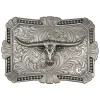Montana Silversmiths Engraved Longhorn Buckle