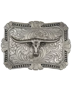 Montana Silversmiths Engraved Longhorn Buckle