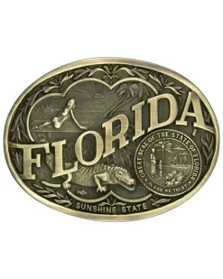 Montana Silversmiths Men's Florida State Heritage Attitude Belt Buckle