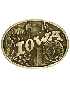 Montana Silversmiths Iowa State Heritage Attitude Belt Buckle