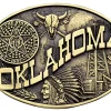 Montana Silversmiths Men's Oklahoma State Heritage Attitude Belt Buckle