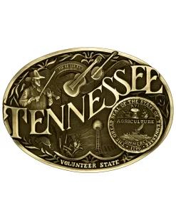 Montana Silversmiths Men's Tennessee State Heritage Attitude Belt Buckle
