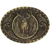 Montana Silversmiths Men's Heritage Outdoor Series Wild Stag Carved Belt Buckle