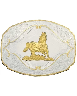 Montana Silversmiths Galloping Horse Western Belt Buckle