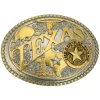 Montana Silversmiths Men's Two-Tone Texas State Heritage Attitude Belt Buckle