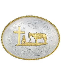 Montana Silversmiths Christian Cowboy Western Belt Buckle