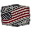 Montana Silversmiths Men's Classic Painted Waving Flag Buckle