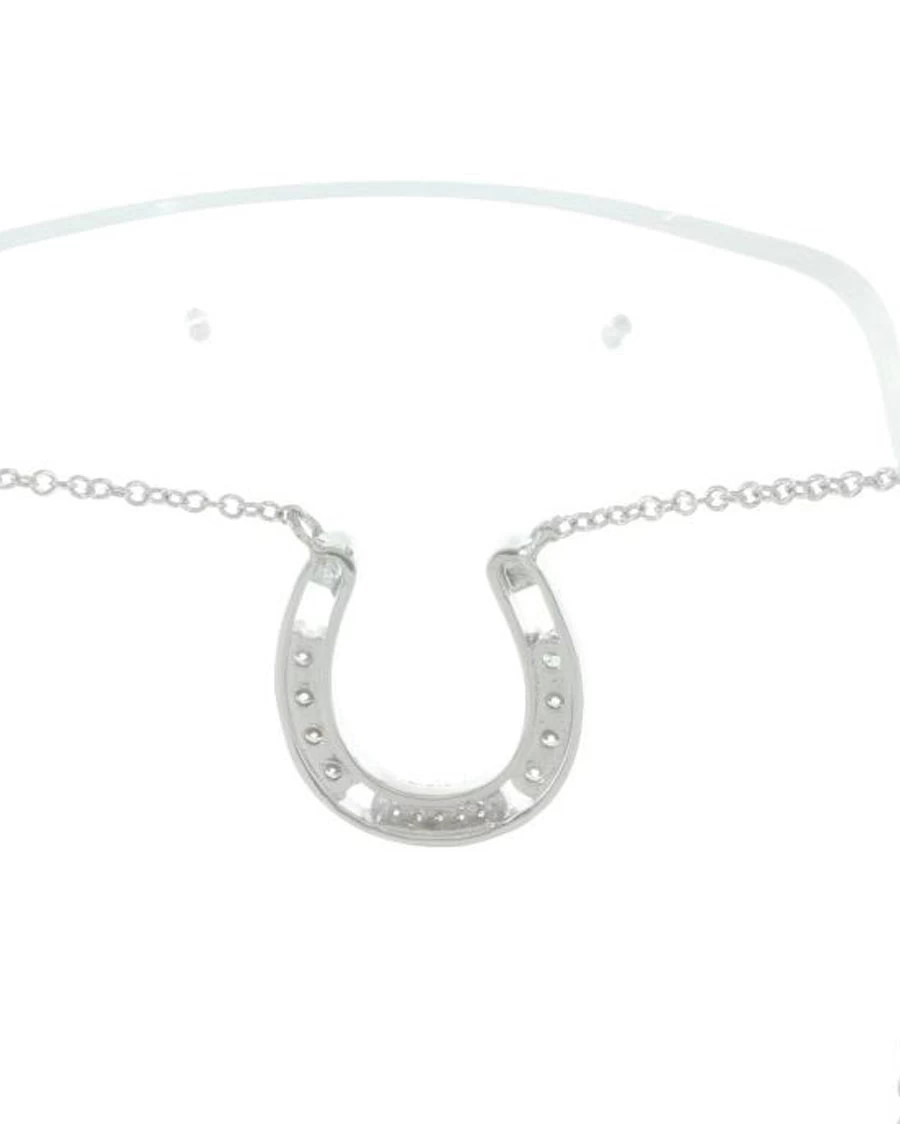 Montana Silversmiths Womens Fastened In Sparkles Horseshoe Necklace 2 Montana Silversmiths Womens Fastened In Sparkles Horseshoe Necklace - Image 2