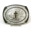 Montana Silversmiths 31210-855 Triple Cross Figure Two Tone Roped Cameo Buckle Silver
