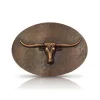 Montana Silversmiths 40510CBB-767M Vintage Bronze Cascade Longhorn Oval Buckle